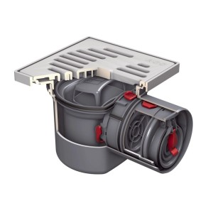 ACO Wpust podłogowy 2w1 z rusztem ABS 250x250 mm