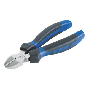 Obcinak boczny LUX Classic 160 mm z niebiesko-czarną, 2-komponentową rękojeścią.
