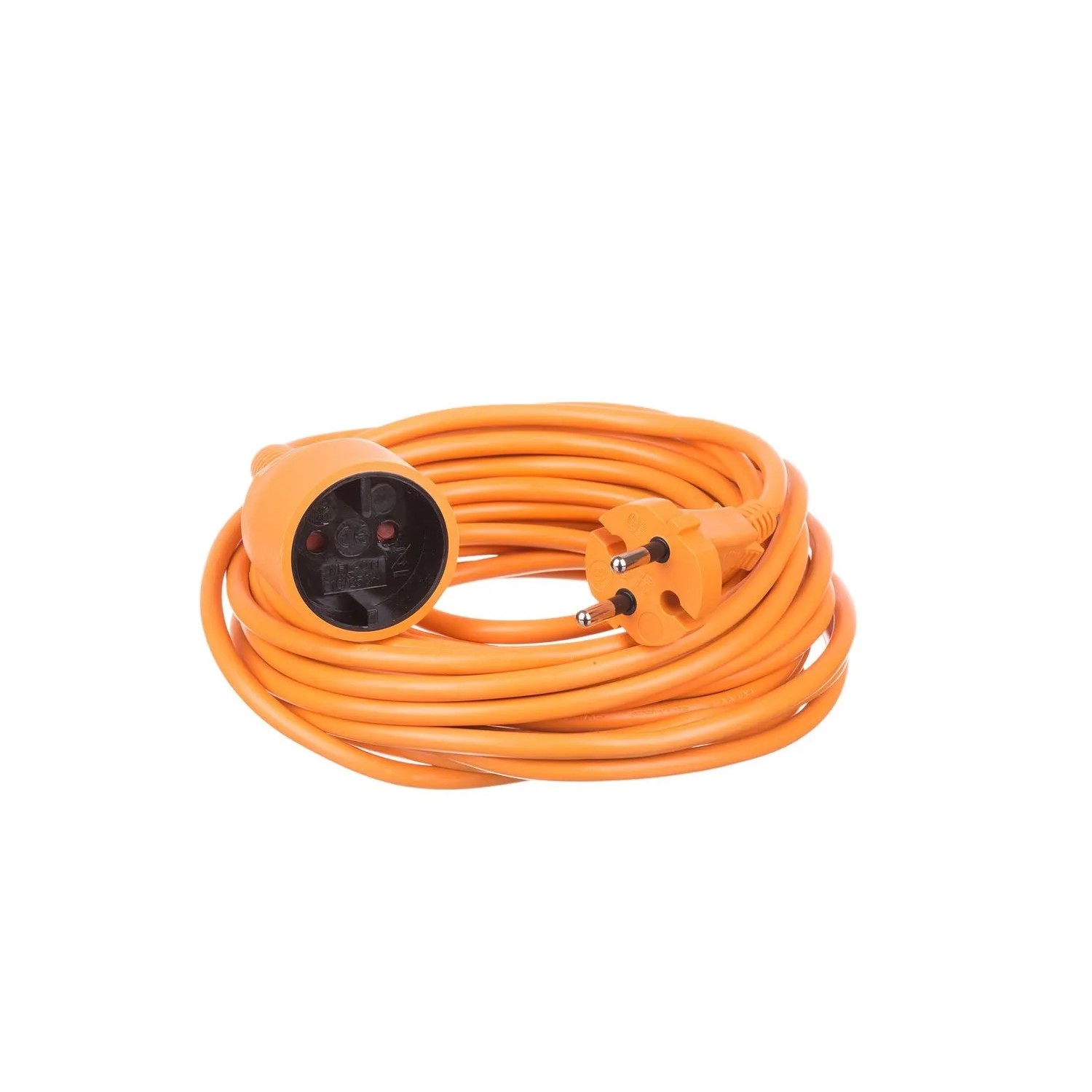 Düwi Przedłużacz ogrodowy 1-gniazdowy 2P 2x1,0 mm2 pomarańczowy 10 m