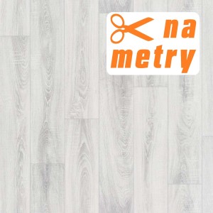 Jasna podłoga PCV z efektem drewna, dostępna na metry.