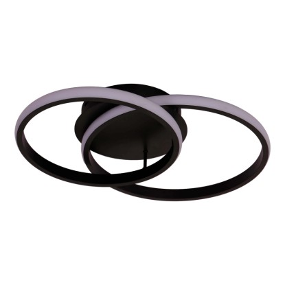 MiLAGRO Lampa sufitowa LED TITANO 12W 4000K 710lm 43x30 cm czarna