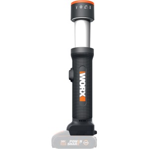 Worx 20V Akumulatorowa lampa LED 4w1 WX027.9 Solo: Lampa akumulatorowa 4 w 1 z teleskopową konstrukcją, bez akumulatora.
