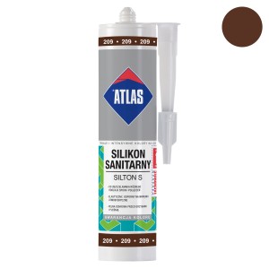 Karta Atlas Silikon Sanitarny Silton S, odcień 209, z aplikatorem.