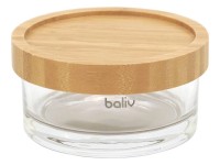 Baliv Pojemnik łazienkowy szkło transparentne-bambus