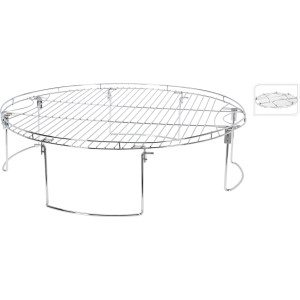 Metalowa podwyżka rusztu do grilla, akcesorium grillowe.