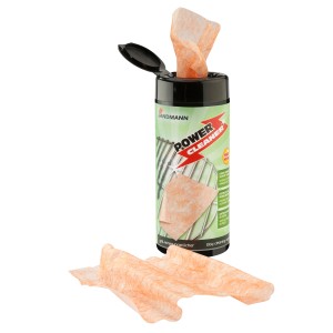 Ściereczki do czyszczenia grilla Landmann, 40 sztuk, w zielonym pojemniku ze ściereczką