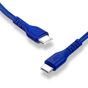 Niebieski kabel t.b.t. USB-C do akcesoriów do telefonów komórkowych.