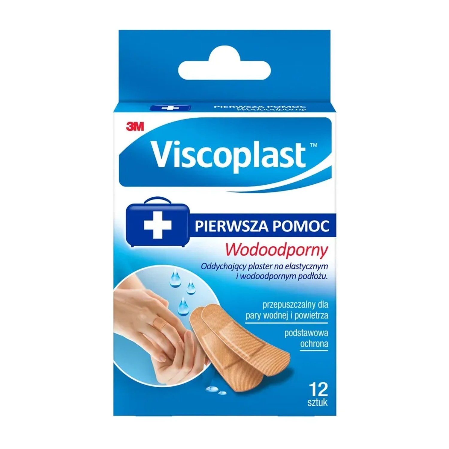 Viscoplast Plastry wodoodporne z opatrunkiem 12 szt.