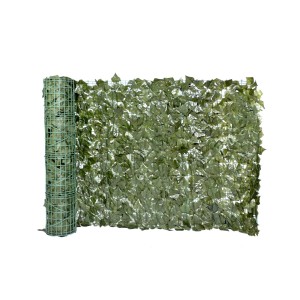 Mata na ogrodzenie t.b.t., pokazana zwinięta i rozwinięta.