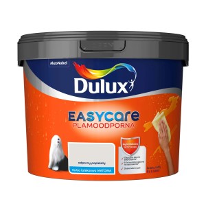 Wiadro pomarańczowej, plamoodpornej farby do ścian Dulux Easycare.