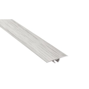 Jasna, teksturowana listwa przejściowa do podłóg.