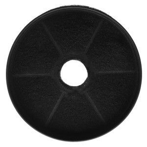 Okrągły filtr węglowy aktywny t.b.t. do okapów kuchennych, czarny.