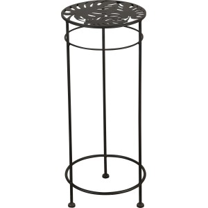 Antracytowy metalowy stojak na kwiaty Monstera, wysokość 60 cm, do użytku wewnątrz i na zewnątrz.