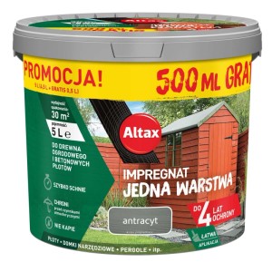 Altax Impregnat Jedna Warstwa antracyt 5l