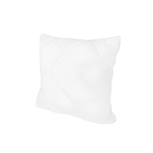 Biała, pikowana poduszka t.b.t. do pościeli.