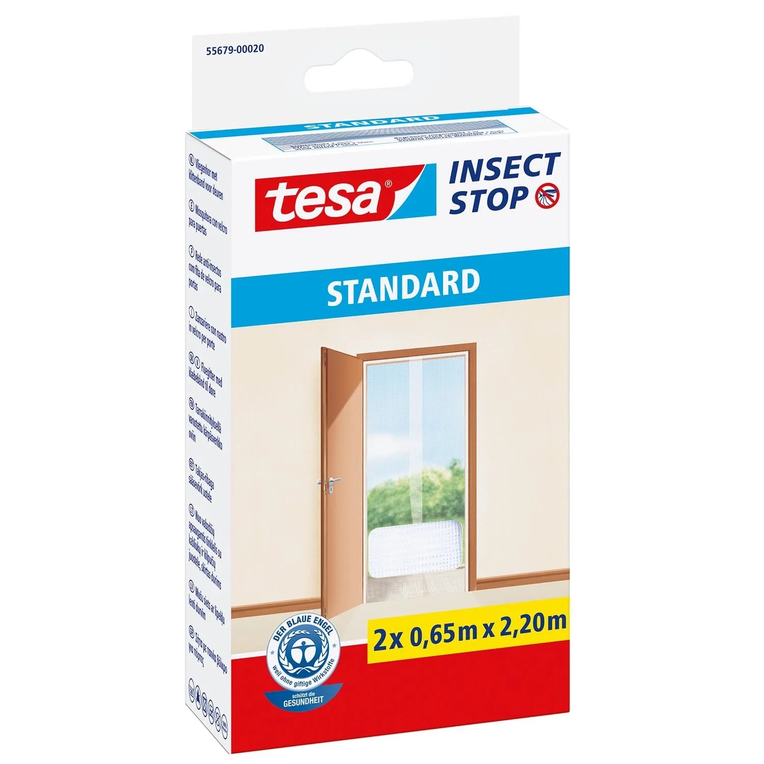 Tesa Moskitiera drzwiowa Standard biała - 65 x 220 cm