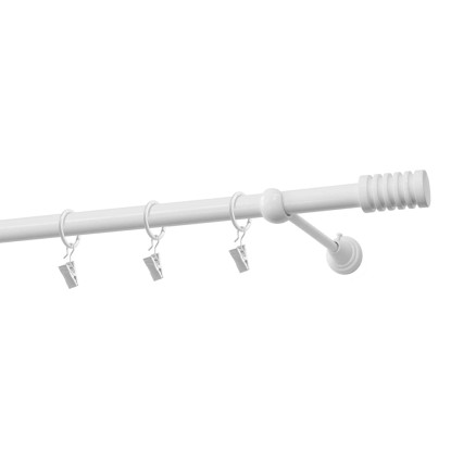 Gardinia Karnisz PORTO pojedynczy 19 mm biały 240 cm