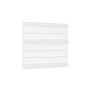 Szary panel ogrodzeniowy t.b.t. z metalu do ogrodu.