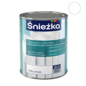 Biała emalia do kaloryferów Śnieżka, antykorozyjna, połysk.