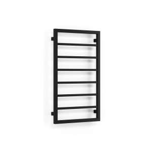 Czarny grzejnik t.b.t. do łazienki i salonu.