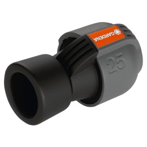 Złączka Gardena 25 mm x 25 mm z gwintem wewnętrznym do systemów nawadniania.