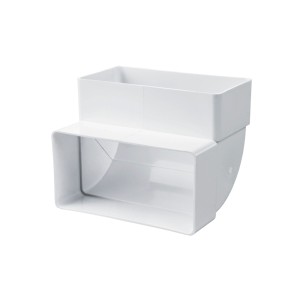 Biały łącznik kanałowy t.b.t. do kanałów kablowych i akcesoriów.