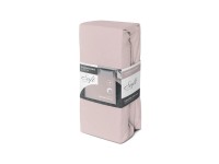 Prześcieradło bawełniane 160 x 200 cm + 25 cm JERSEY z gumką róż