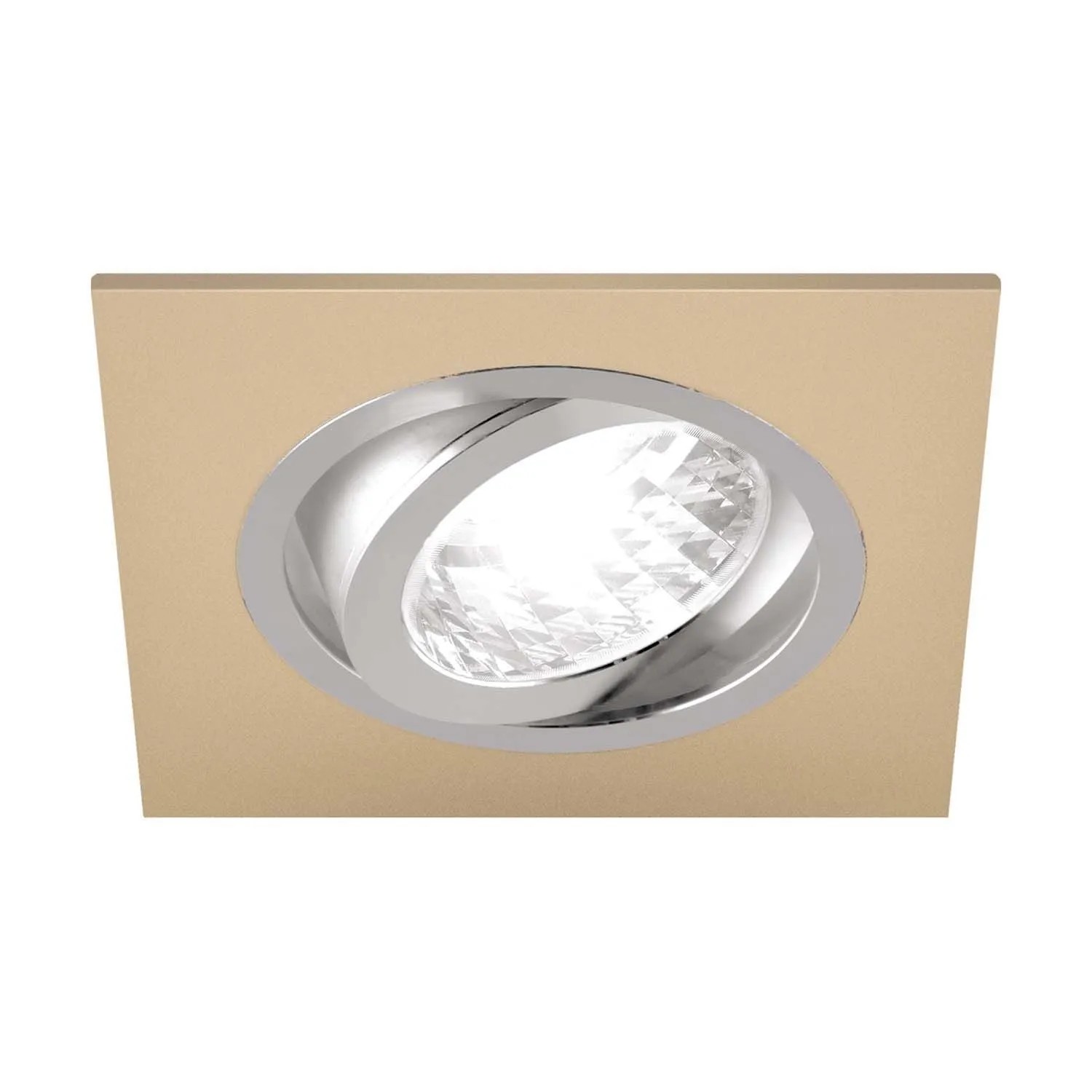 Struhm Lampa podtynkowa ALUM D 1xGU10 50W 9,3x9,3cm beżowa/chrom