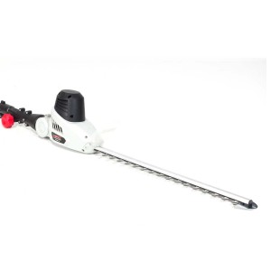 Nożyce do żywopłotu t.b.t., biało-czarne, z długim ostrzem do żywopłotów.