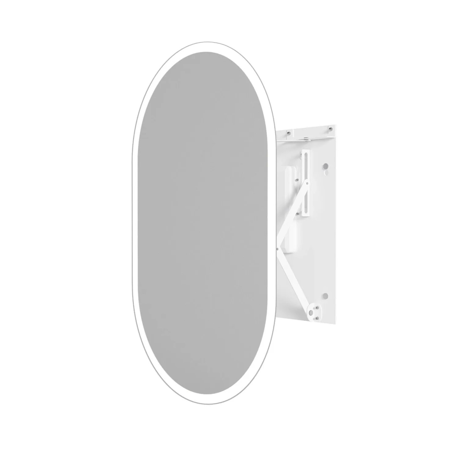 Lustro LED Comet Białe z włącznikiem automatycznym 50x80cm