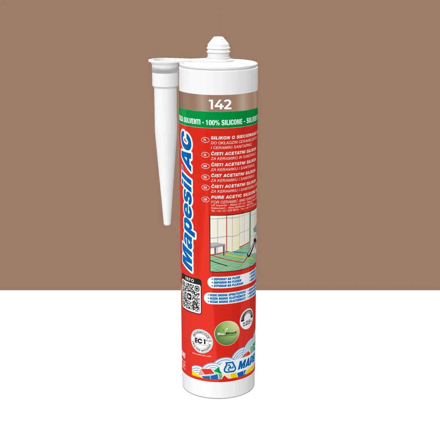 Mapei Silikon Mapesil AC 142 brąz 310 ml