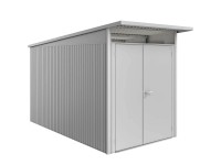 Biohort Domek ogrodowy srebrny drzwi podwójne - 180 x 380 cm