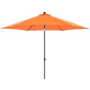 Pomarańczowy parasol balkonowy Doppler MyZone z funkcją pochylania na balkon lub patio.