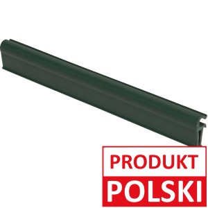 Ciemnozielona mata ogrodzeniowa t.b.t. zapewniająca prywatność w ogrodzie.