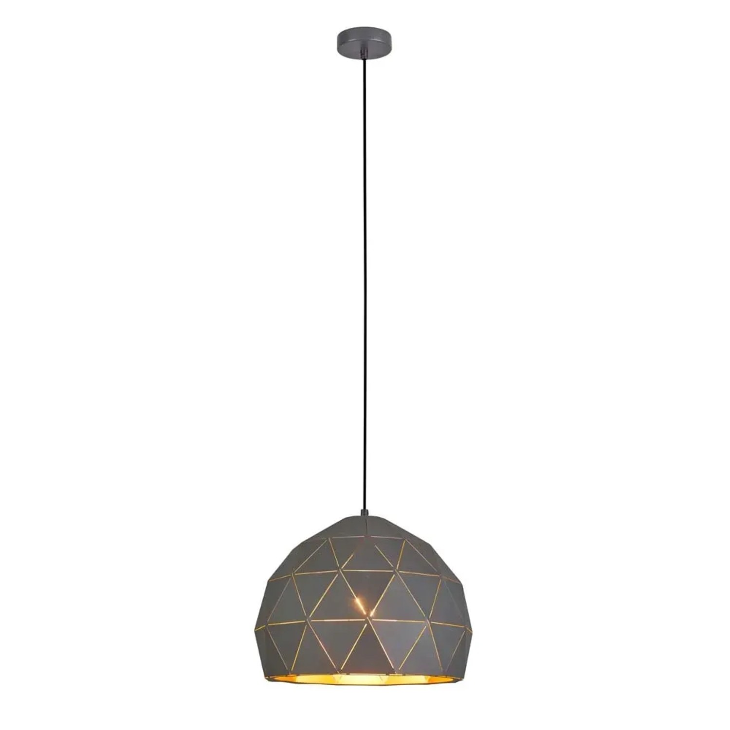 Italux Lampa wisząca HARLEY śr. 36 cm grafitowa1x40W E27