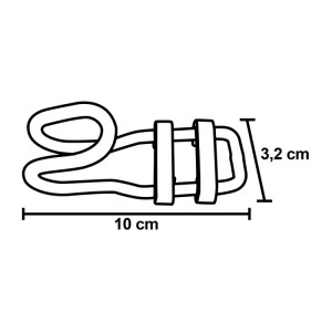 Rysunek techniczny: t.b.t., wymiary 10 cm x 3,2 cm.