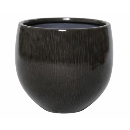 Donica Fiberstone, śr. 38 cm, czarna