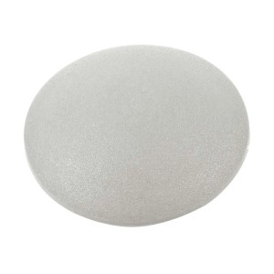 Szary, okrągły odbojnik do drzwi t.b.t. na podłogę.