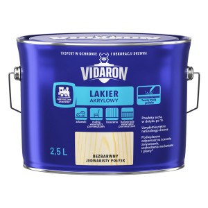 Puszka lakieru do mebli t.b.t., bezbarwny, jedwabisty połysk do mebli, zabawek i drewna wewnątrz.