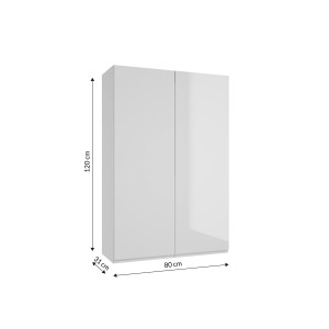 Biała szafka wisząca kuchenna (80x120x31 cm) z kategorii zestawy mebli kuchennych.