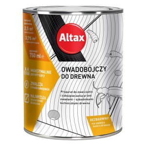 Altax środek do zwalczania szkodników drewna, bezbarwny, puszka 750ml.