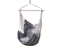 Fotel wiszący LYTTON z poduszką czarno-biały - 90 x 135 cm Fotel wiszący LYTTON z poduszką czarno-biały - 90 x 135 cm