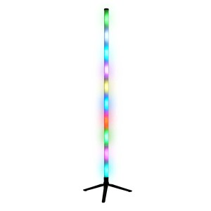 Nowoczesna lampa podłogowa LED ze zmianą koloru do nastrojowego oświetlenia.