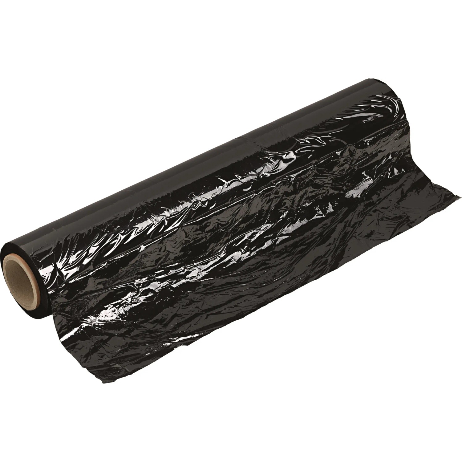 Czarna folia stretch LUX, 120 m x 0,5 m, do zabezpieczania podczas transportu i przeprowadzki.