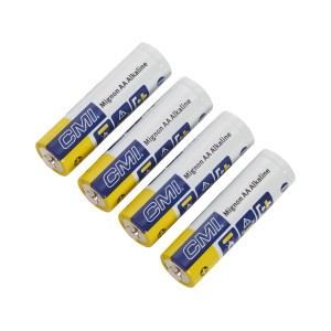 Zestaw 4 baterii alkalicznych AA (paluszki) do urządzeń takich jak zegary i radia.