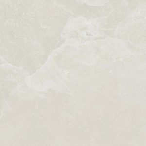 Jasna, matowa płytka podłogowa t.b.t. z efektem marmuru.