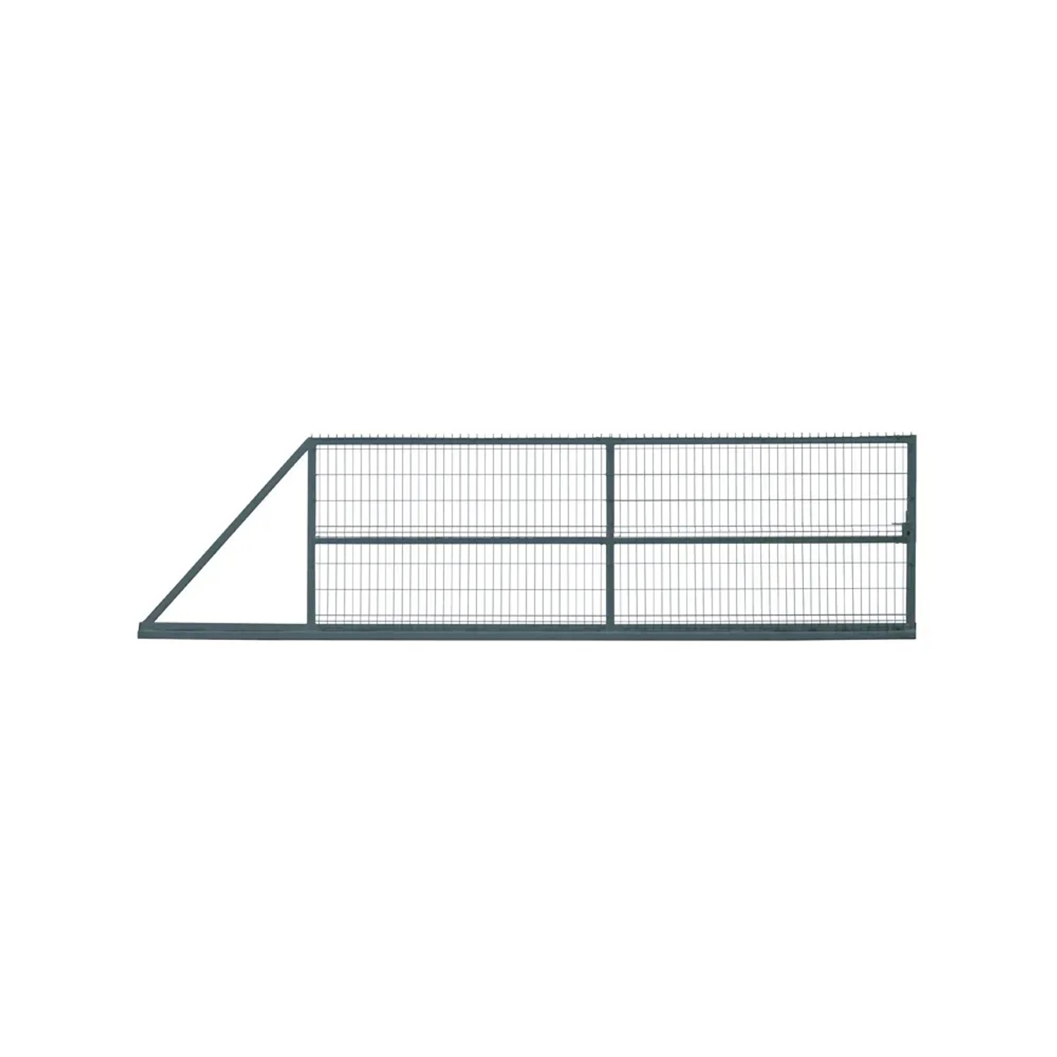 Jarmex Brama panelowa przesuwna lewa antracyt mat 400 x 168 cm