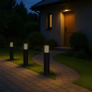 Goldlux Lampa ogrodowa słupek KUUSAMO 1xE27 max. 20W LED IP54 wys. 44 cm grafit