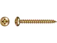LUX-TOOLS Wkręt uniwersalny z łbem walec PZ Ø 4,5 mm x 30 mm ocynk żółty 20 szt