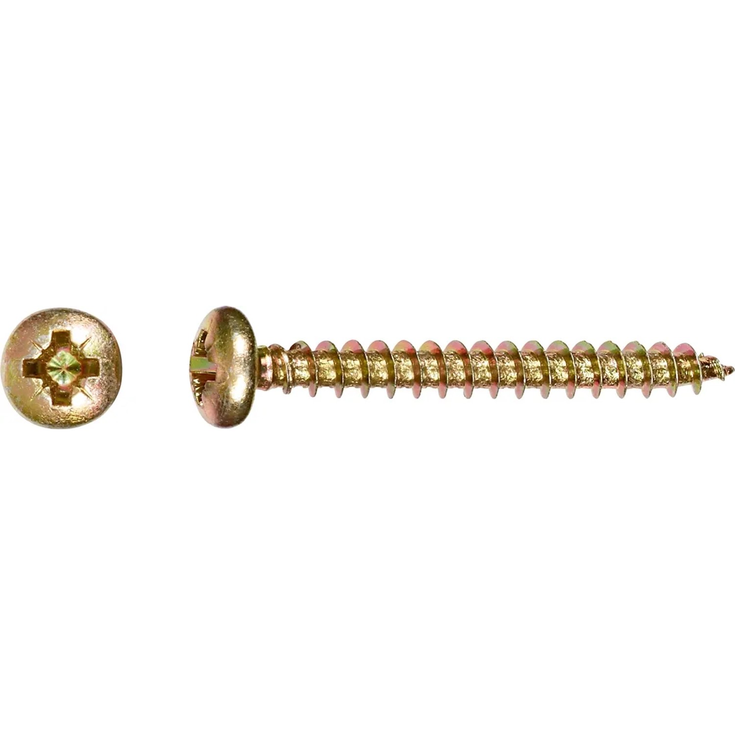LUX-TOOLS Wkręt uniwersalny z łbem walec PZ Ø 4,5 mm x 30 mm ocynk żółty 20 szt